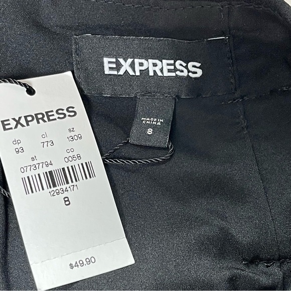 EXPRESS tulip style mini skirt w belt black Sz 8 - Picture 9 of 15